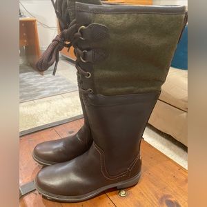 UGG womens elsa waterproof tall chestnut leather boots size 7